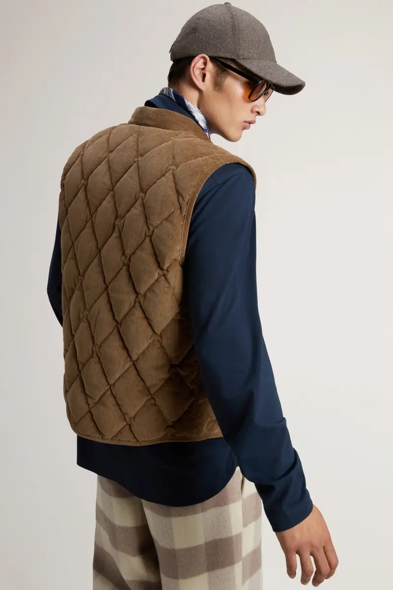 Woolrich Gilet Uomo Marrone 2414720 miniatura 3