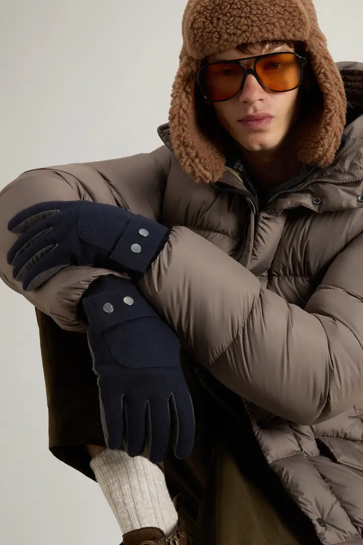 Woolrich Guanti Uomo Blu 2754962 miniatura 3
