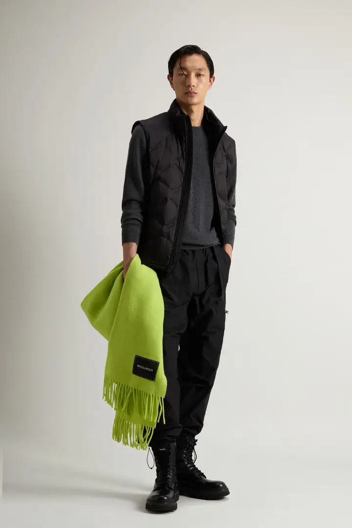 uomo Maglione girocollo in puro cashmere Grigio Charcoal Melange miniatura 3