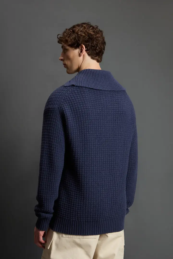 Uomo Maglione in misto lana vergine e cashmere by Todd Snyder Blu Turbulence miniatura 2