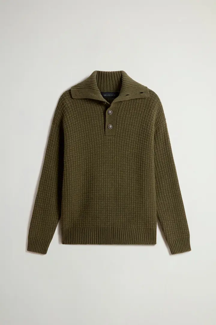 Uomo Maglione in misto lana vergine e cashmere by Todd Snyder Verde Deep Depths