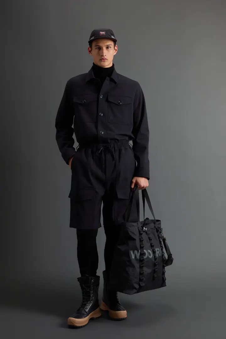 uomo Pantaloncini in lana elasticizzata con tasche by Todd Snyder Blu Navy