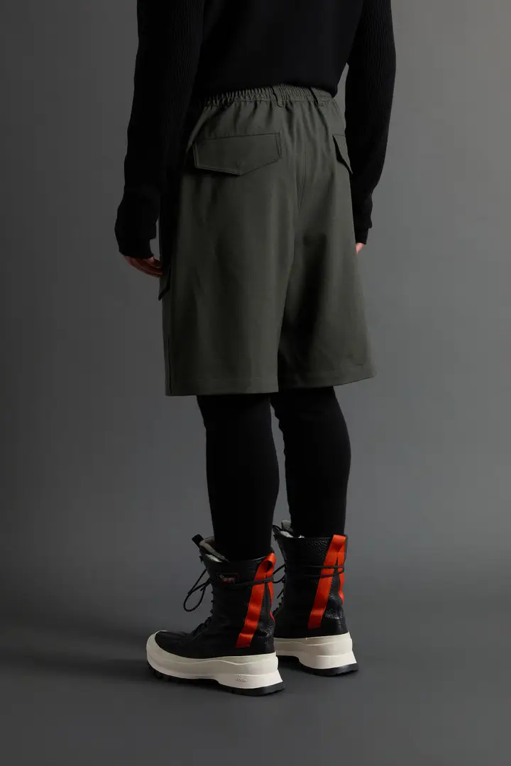 uomo Pantaloncini in lana elasticizzata con tasche by Todd Snyder Verde Olive miniatura 2