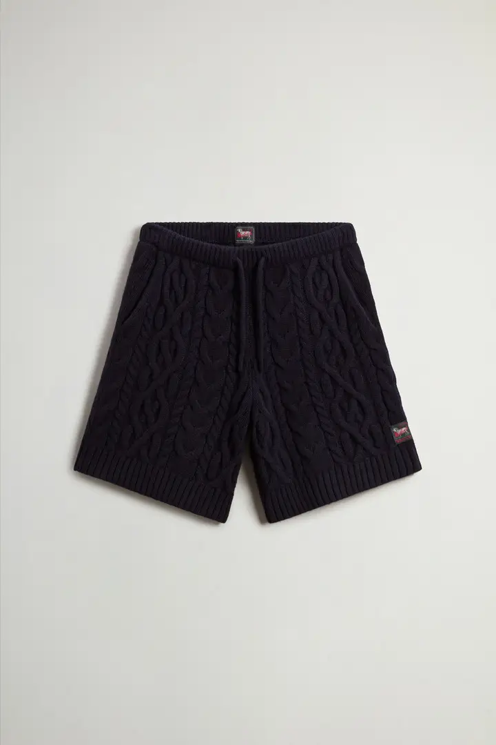 uomo Pantaloncini in pura lana italiana by Todd Snyder Blu Navy miniatura 3