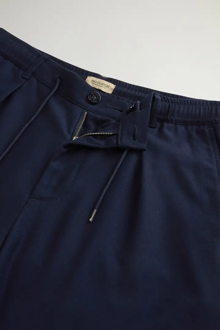 Uomo Pantaloni Milton in flanella di misto lana Blu Melton Blue miniatura 3