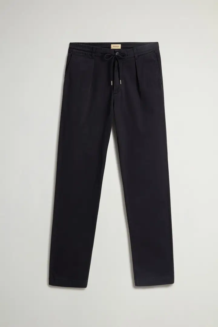 Uomo Pantaloni Milton in twill di cotone elasticizzato Nero Black miniatura 2