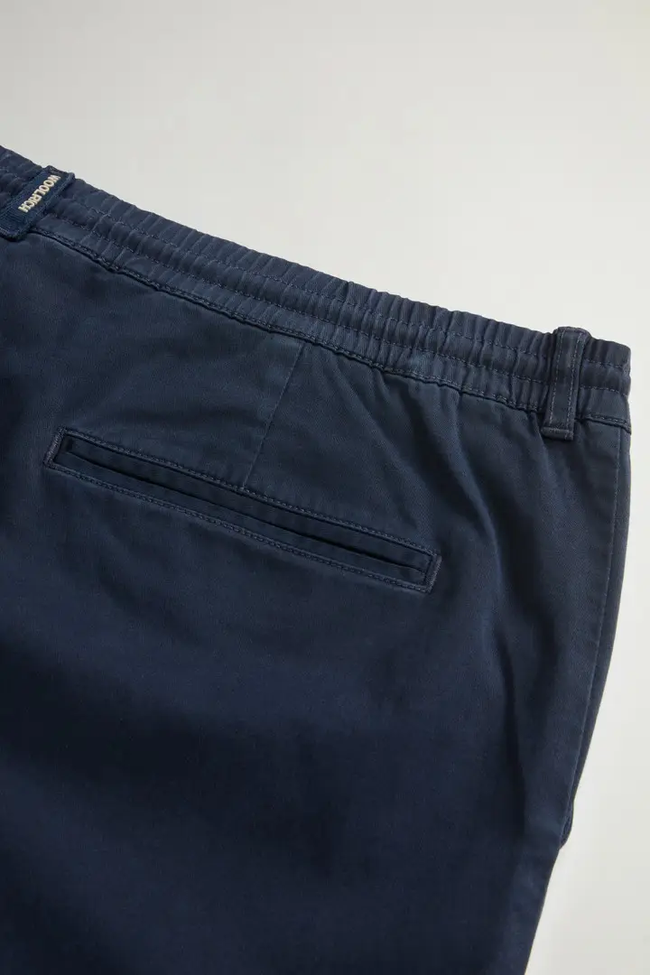 uomo Pantaloni Milton in twill di cotone tinti in capo Blu Melton Blue miniatura 2