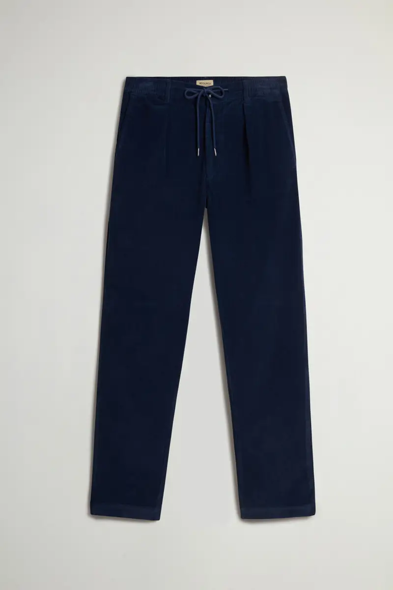 Uomo Pantaloni Milton in velluto a coste tinti in capo Blu Melton Blue miniatura 2