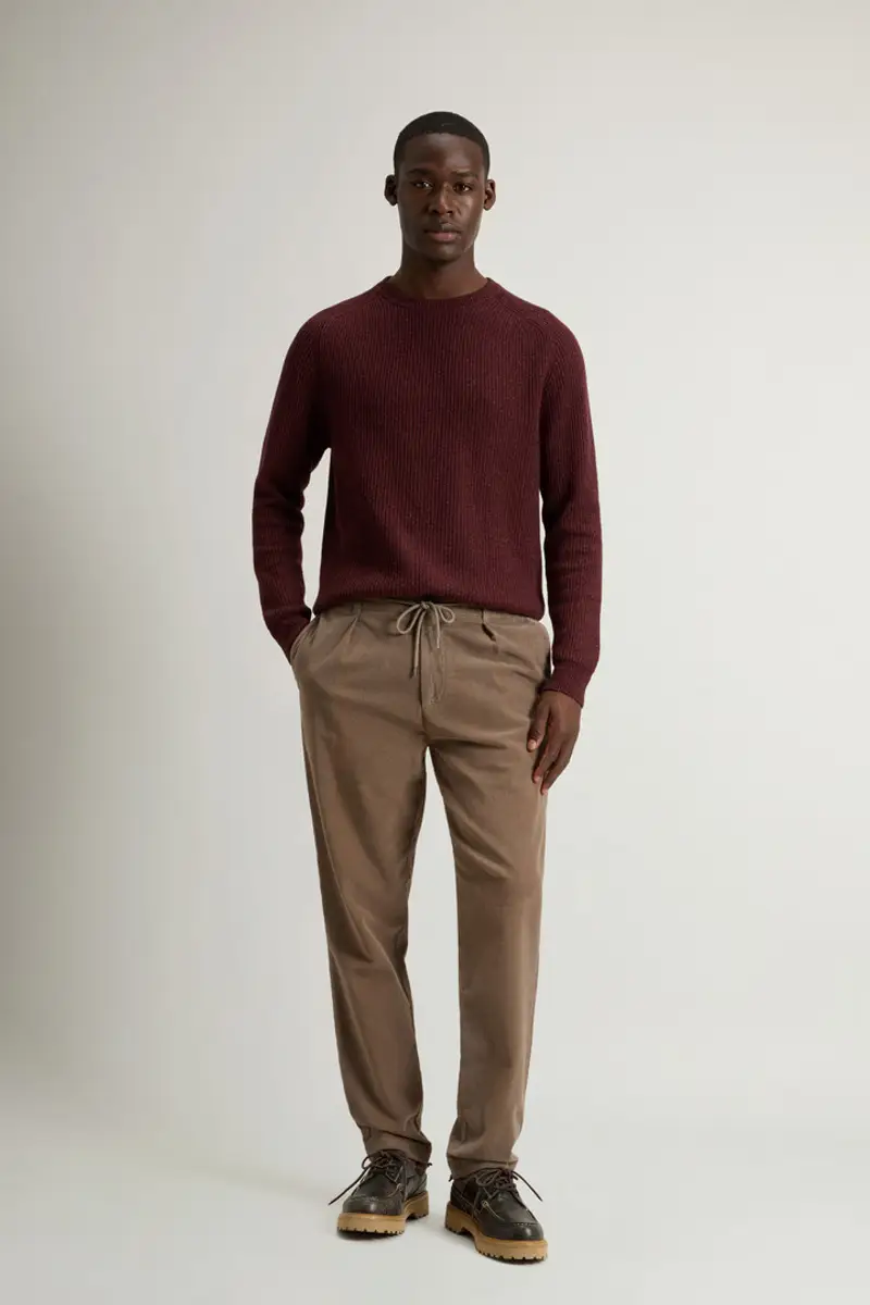 Uomo Pantaloni Milton in velluto a coste tinti in capo Marrone Falcon