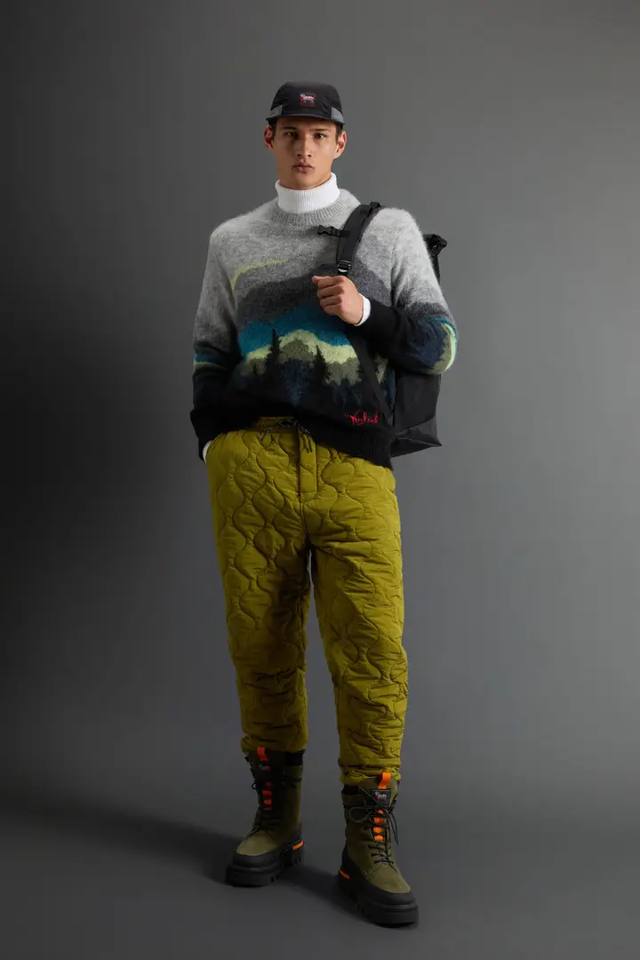 uomo Pantaloni trapuntati in nylon Ripstop ciré by Todd Snyder Giallo Citron