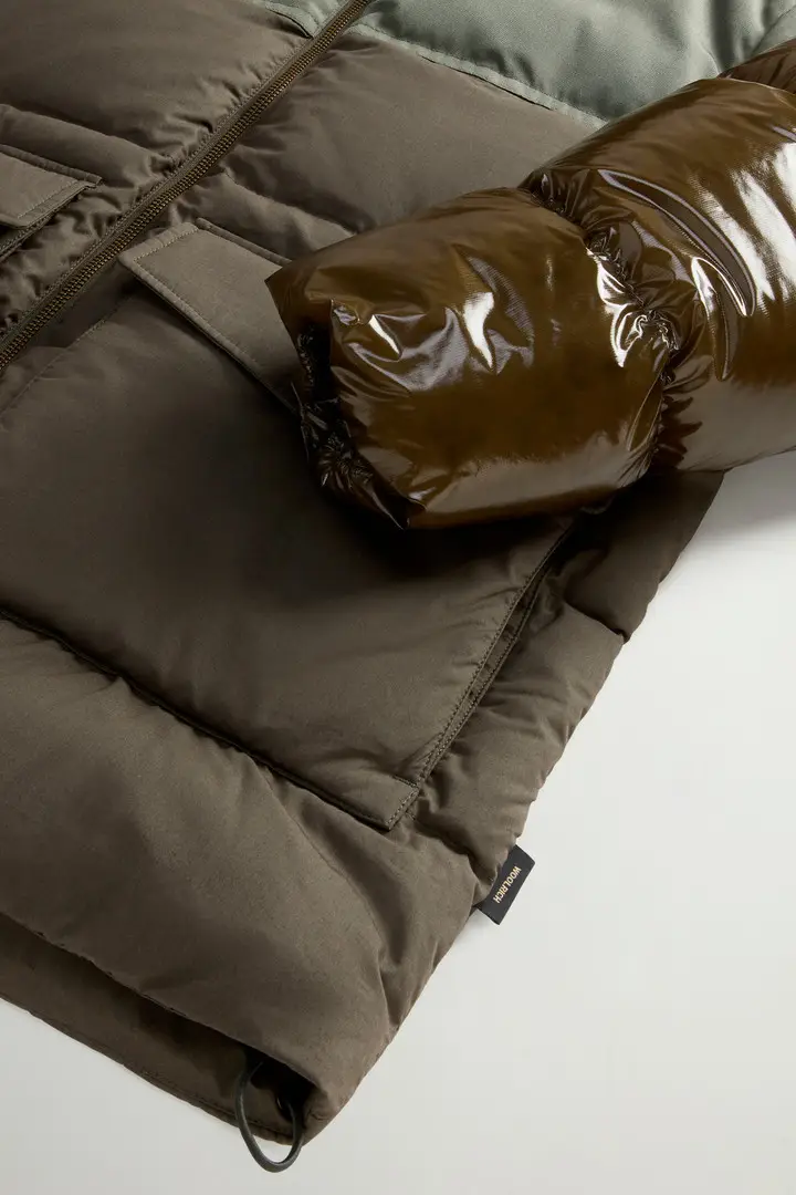 Uomo Piumino ibrido con maniche e cappuccio rimovibili Verde Flint Olive miniatura 3