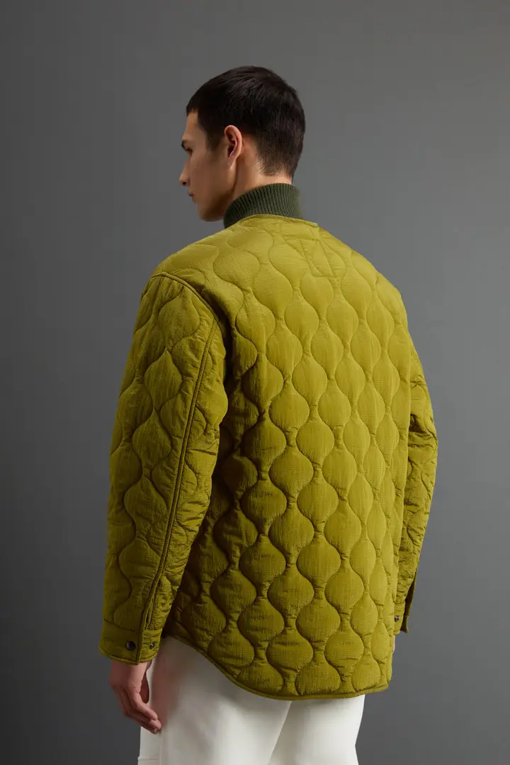 uomo Piumino leggero in nylon Ripstop ciré by Todd Snyder Giallo Citron miniatura 2