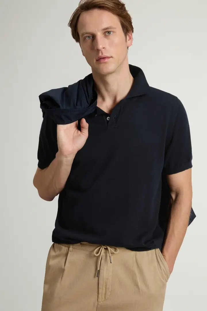 Woolrich Polo Uomo Blu 4322212 miniatura 3