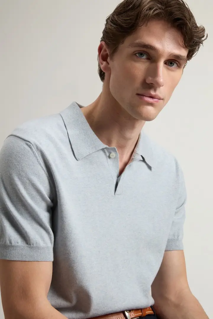 Woolrich Polo Uomo Grigio 4322211 miniatura 3