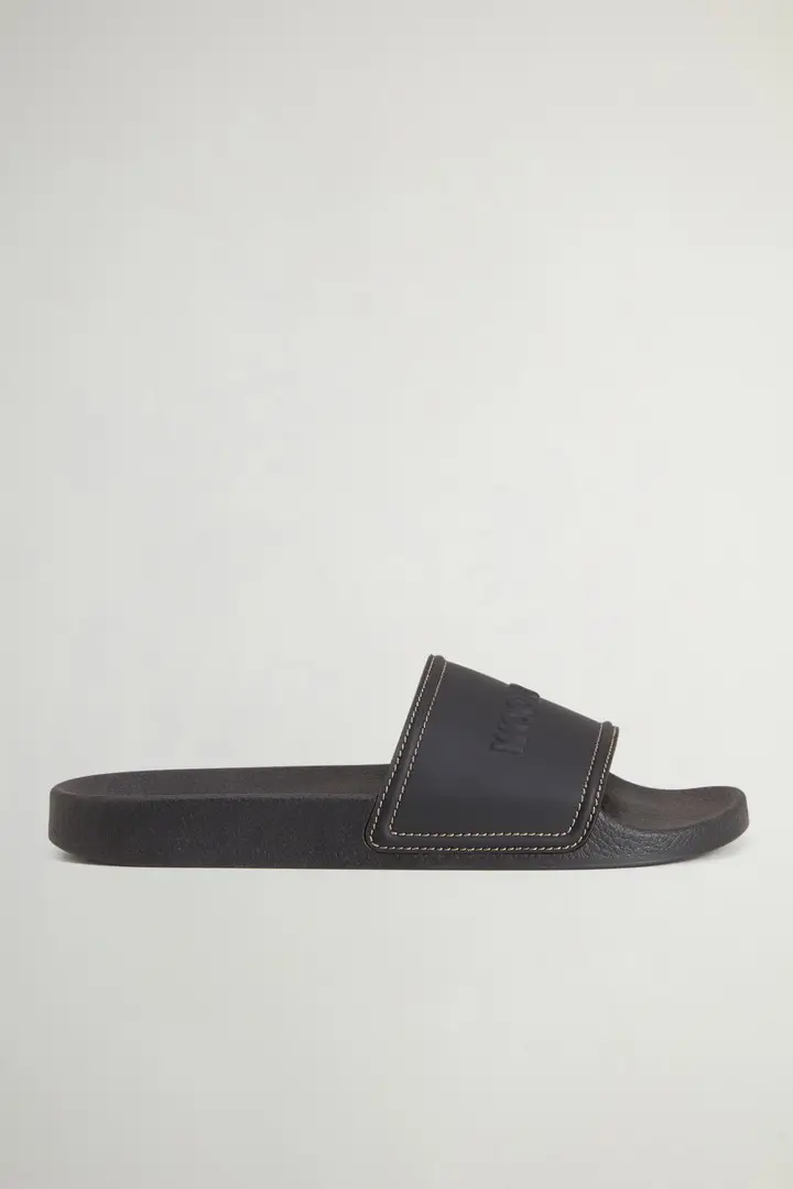uomo Sandali Slide con logo Nero Black