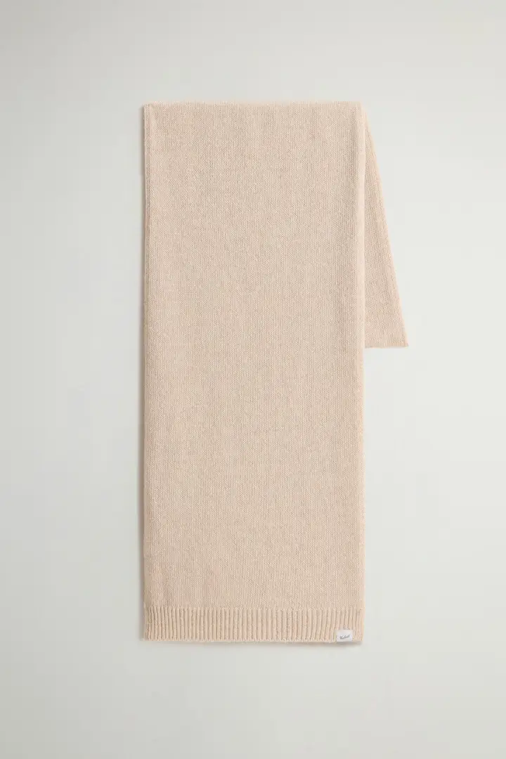 Uomo Sciarpa in misto lana Bianco Milky Cream