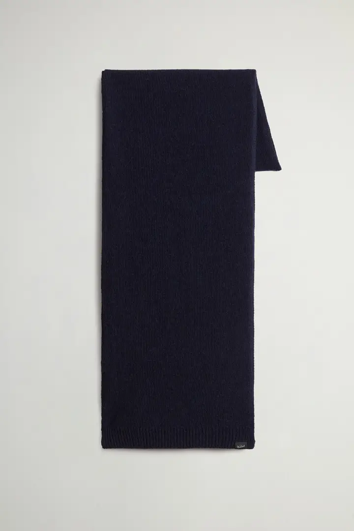 Uomo Sciarpa in misto lana Blu Melton Blue