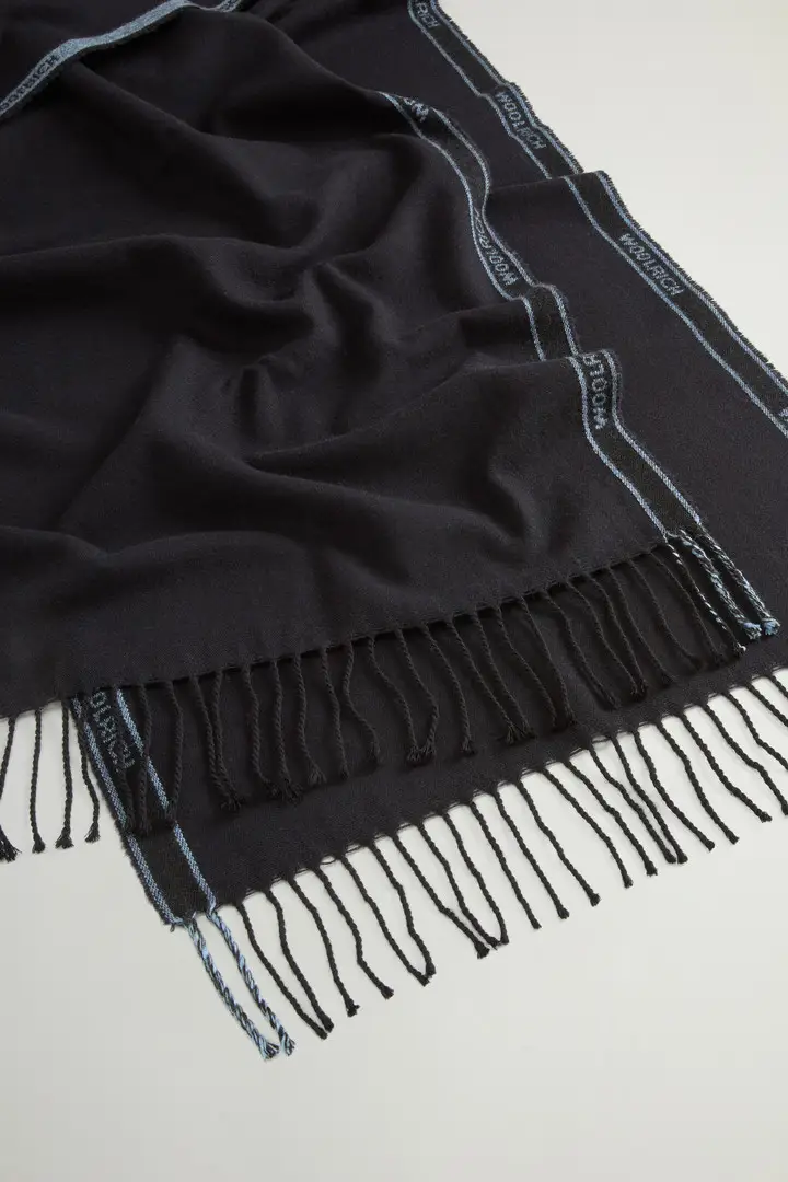 Uomo Sciarpa in misto lana vergine Nero Black miniatura 2