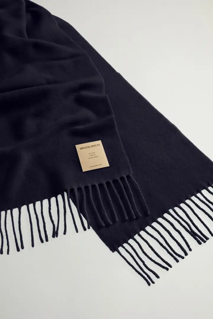 Uomo Sciarpa in pura lana Blu Melton Blue miniatura 2