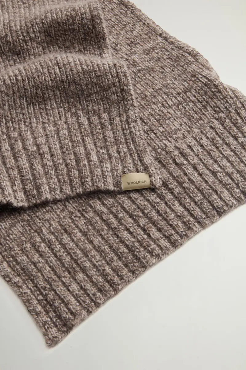 Uomo Sciarpa in pura lana mouliné Marrone Falcon miniatura 2