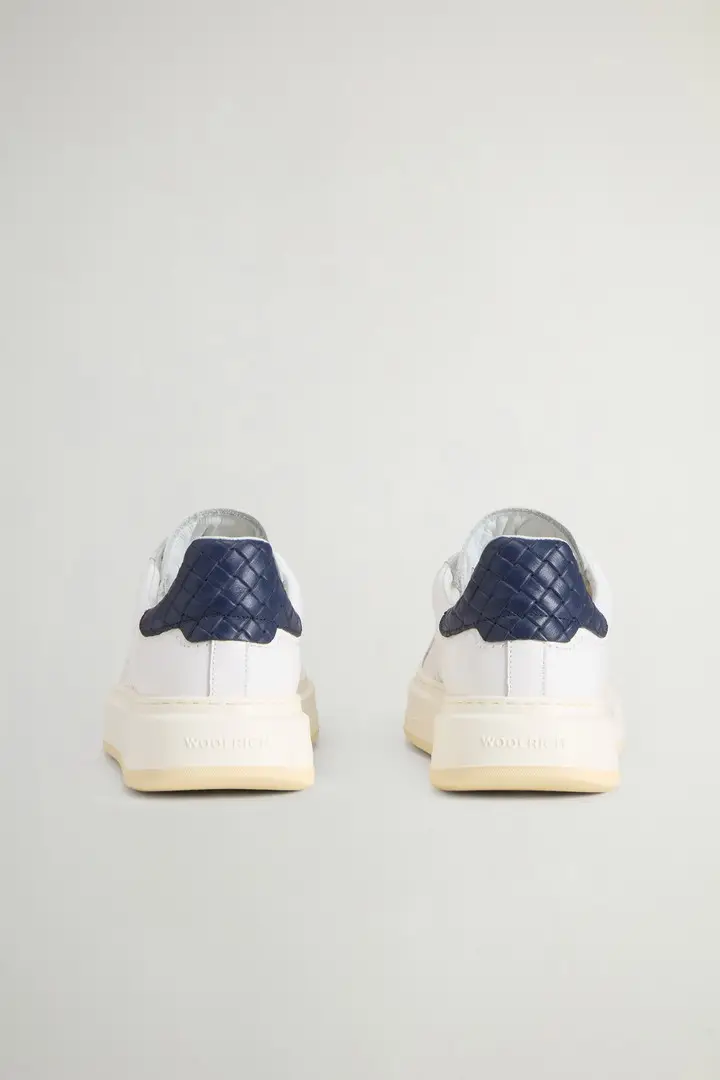 uomo Sneakers Arrow in pelle di vitello Bianco White Blue miniatura 2