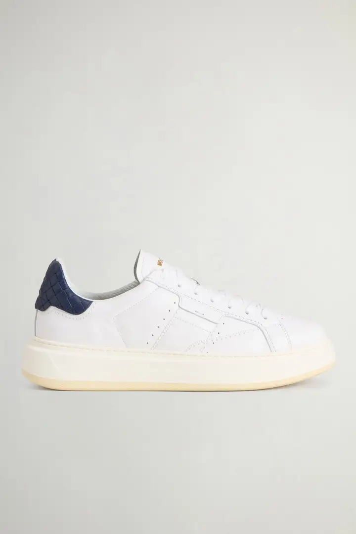 uomo Sneakers Arrow in pelle di vitello Bianco White Blue
