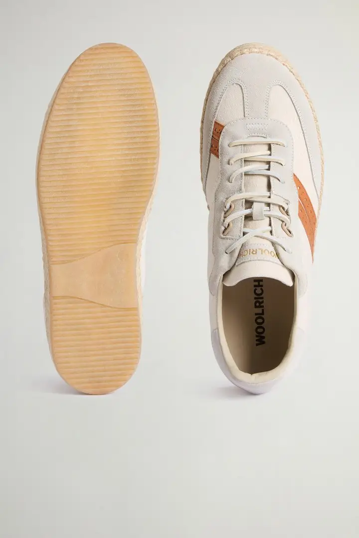 uomo Sneakers Doubleu Tennis in cotone con dettagli in camoscio Bianco Off White Off White miniatura 3