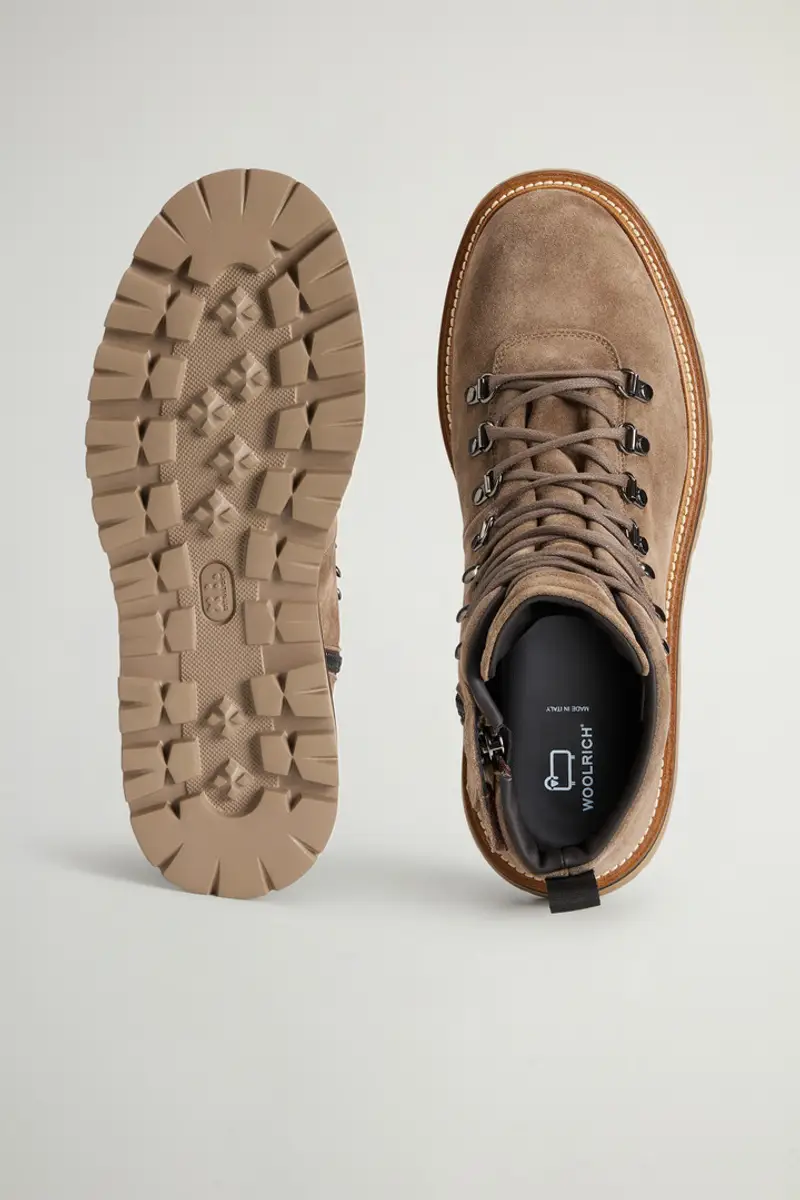 Woolrich Uomo Stivaletti Hiking in camoscio Marrone Taglia 39 miniatura 3