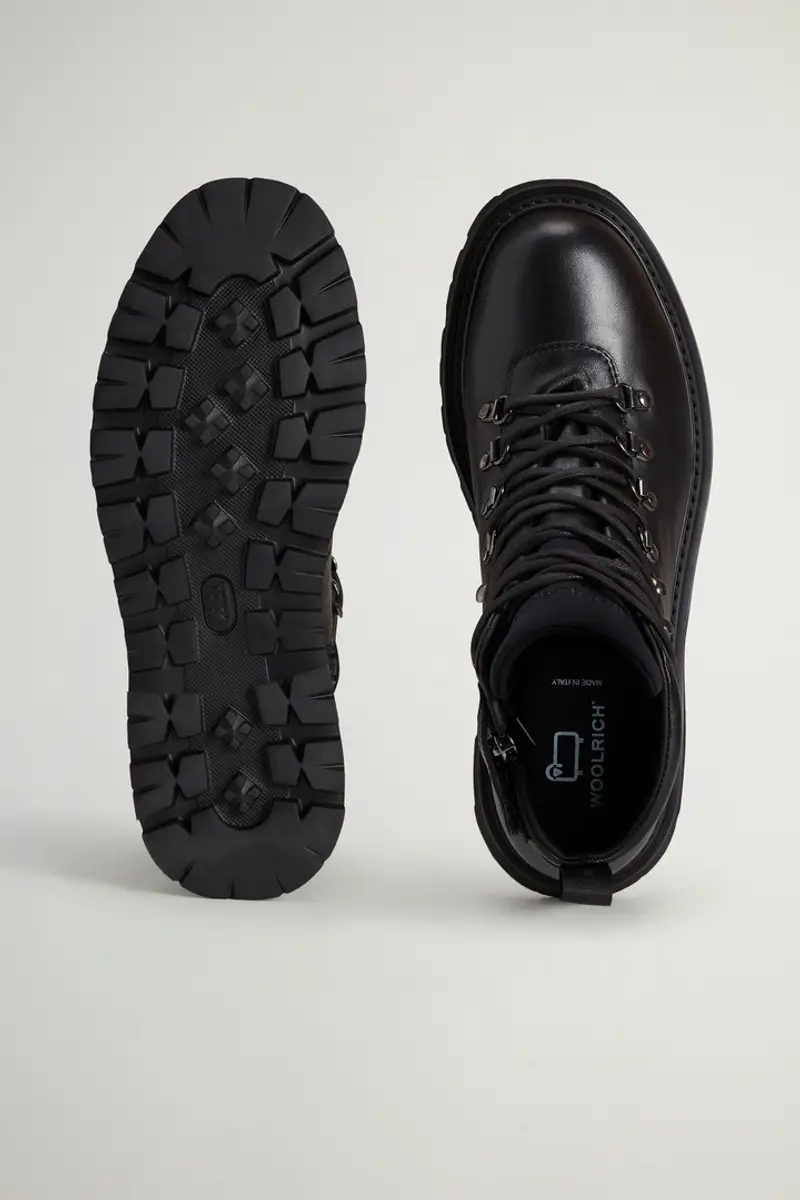 Woolrich Uomo Stivaletti Hiking in pelle Nero Taglia 39 miniatura 3