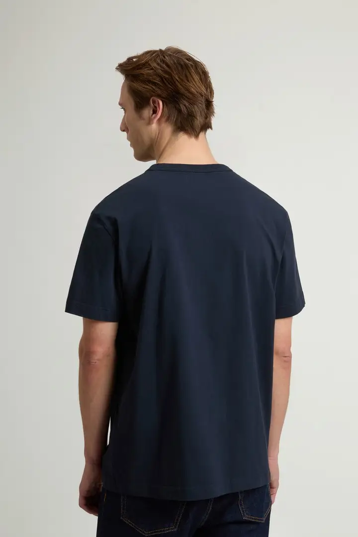 Woolrich T-shirt Uomo Blu 4237512 miniatura 3