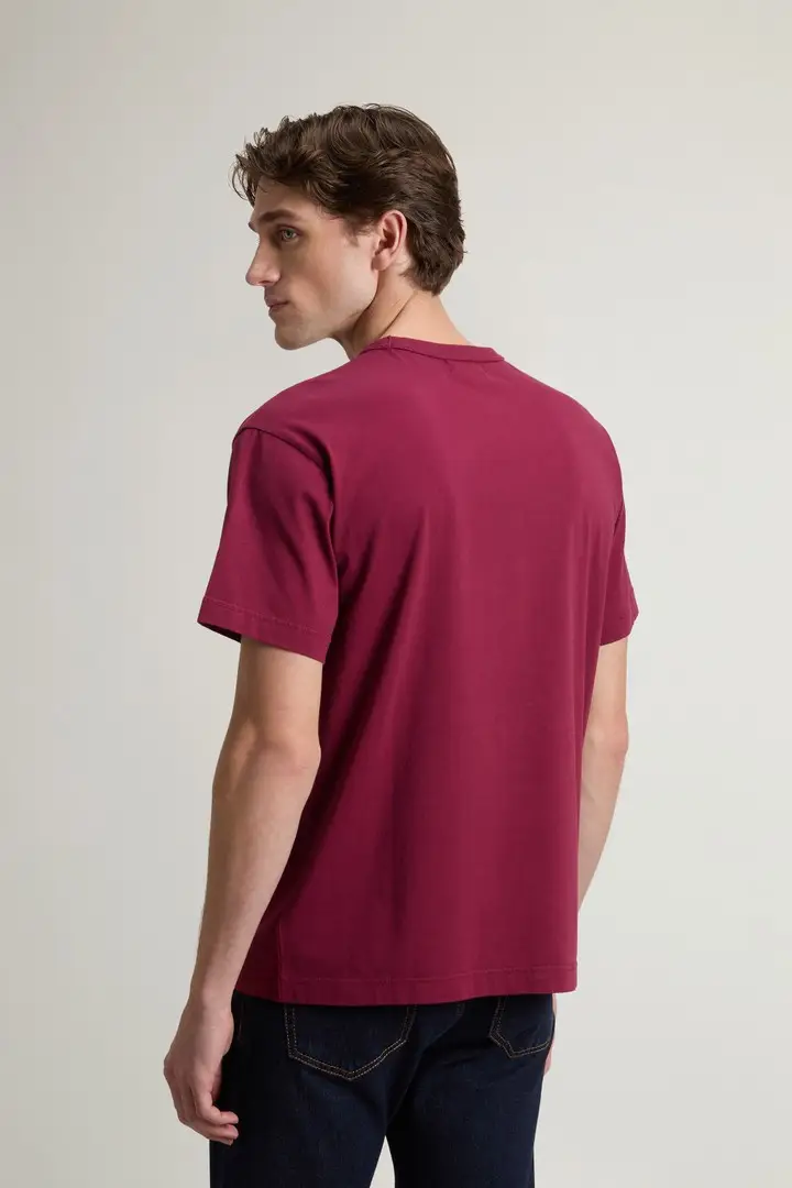Woolrich T-shirt Uomo Bordeaux 4237508 miniatura 2
