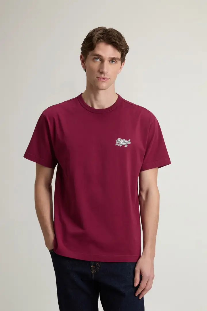 Woolrich T-shirt Uomo Bordeaux 4237508