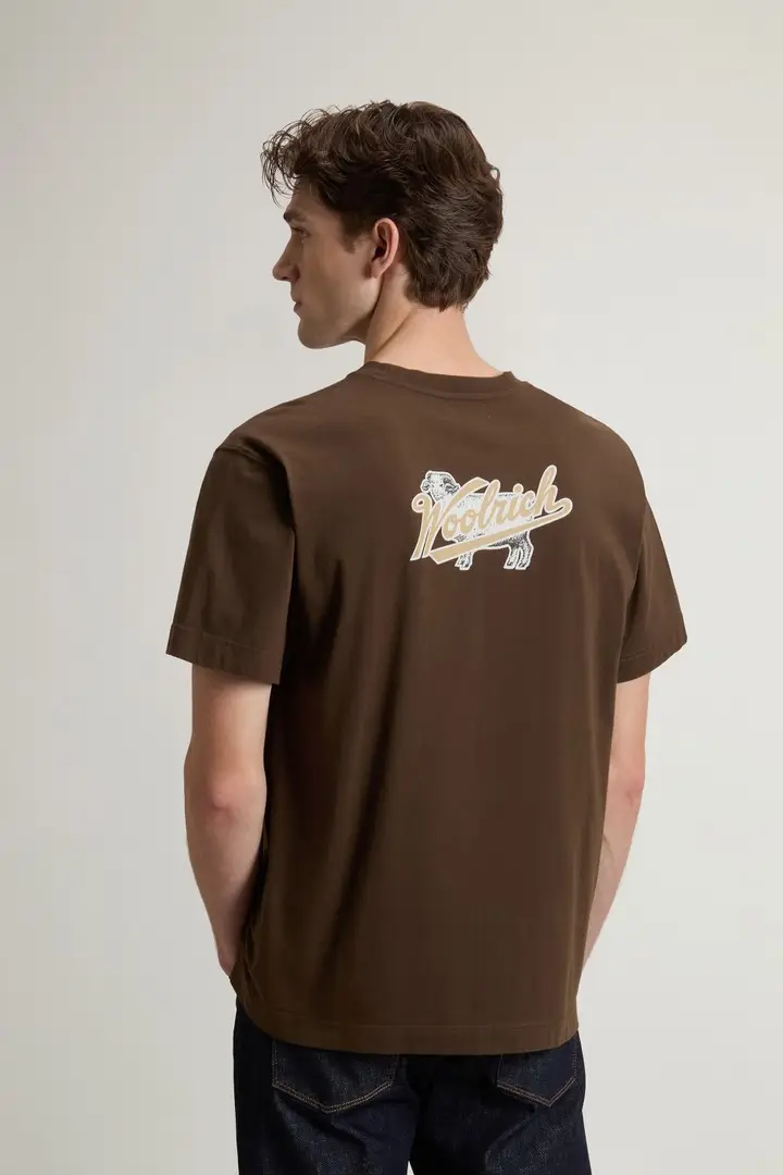 Woolrich T-shirt Uomo Marrone 4317523 miniatura 2