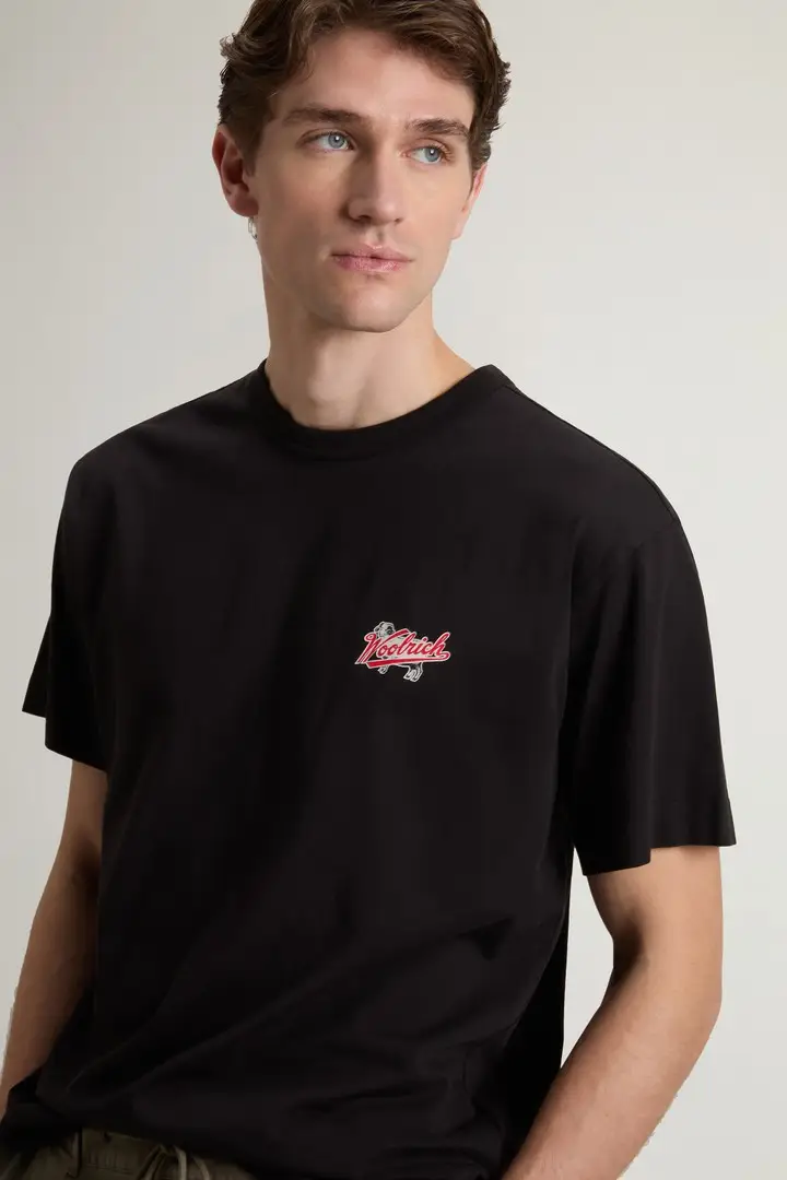 Woolrich T-shirt Uomo Nero 4237507 miniatura 3