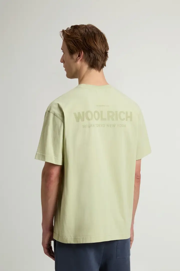 Woolrich T-shirt Uomo Verde 4317524 miniatura 2
