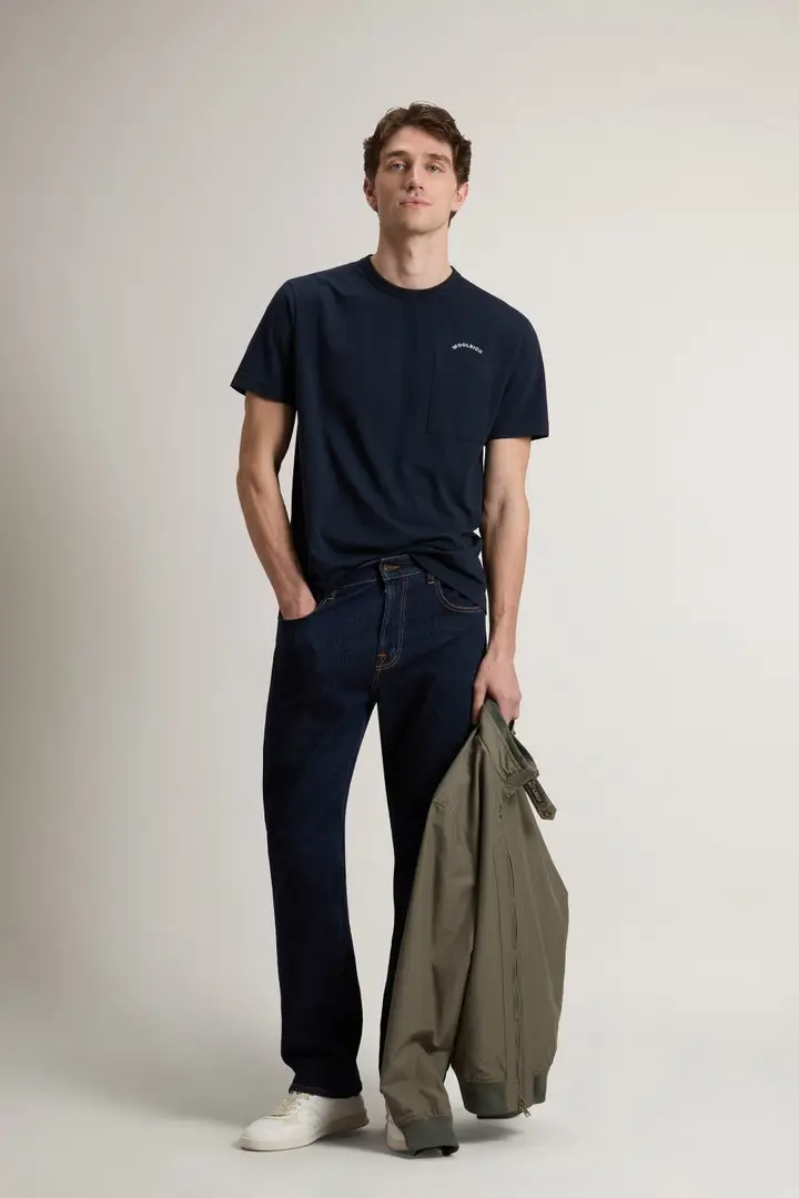 Woolrich T-shirt Uomo Blu 4317521 miniatura 2