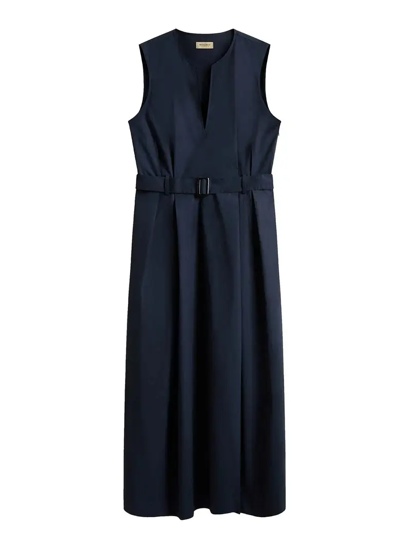 Vestito lungo allacciato Blu