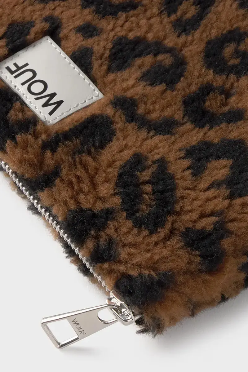 borsa da toilette Simona 21 x 14 x 2 cm colore marrone miniatura 2