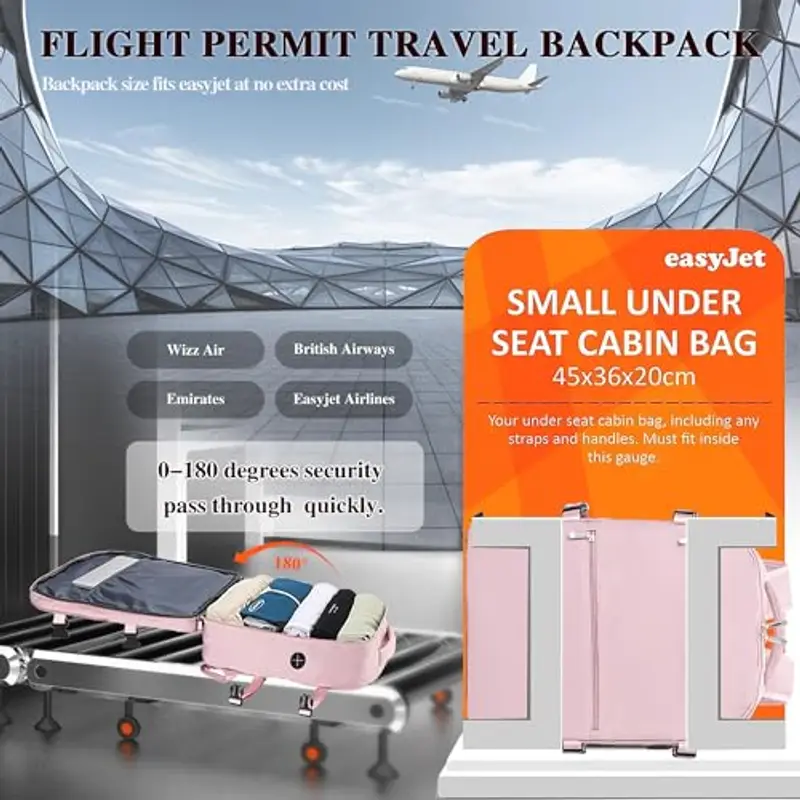 WOUIYO Zaino da viaggio Rosa 1215281 miniatura 2