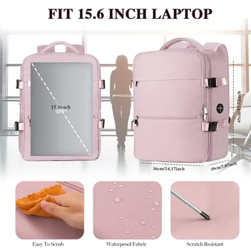 WOUIYO Zaino da viaggio Rosa 1215281 miniatura 3