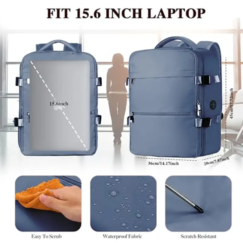 WOUIYO Zaino da viaggio Blu 1918152 miniatura 3