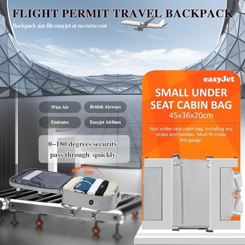 WOUIYO Zaino da viaggio Grigio 1918153 miniatura 2