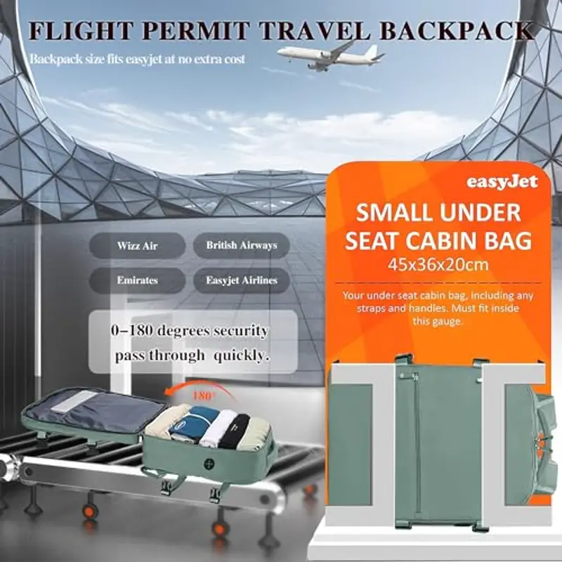 WOUIYO Zaino da viaggio Verde 1918150 miniatura 2