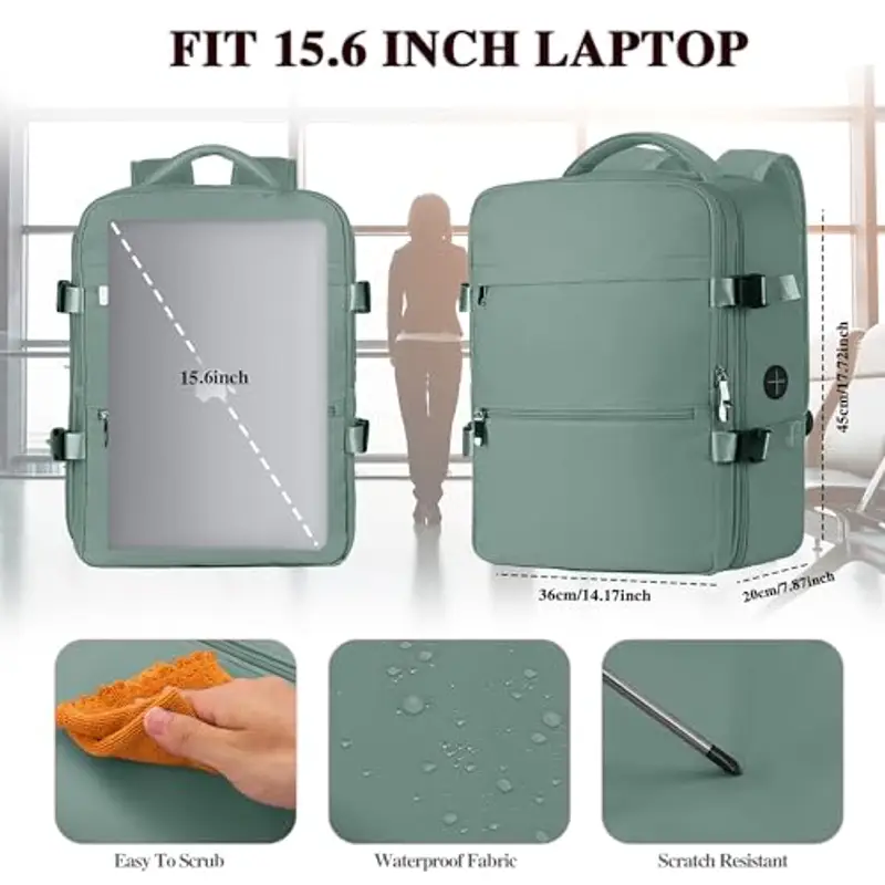 WOUIYO Zaino da viaggio Verde 1918150 miniatura 3