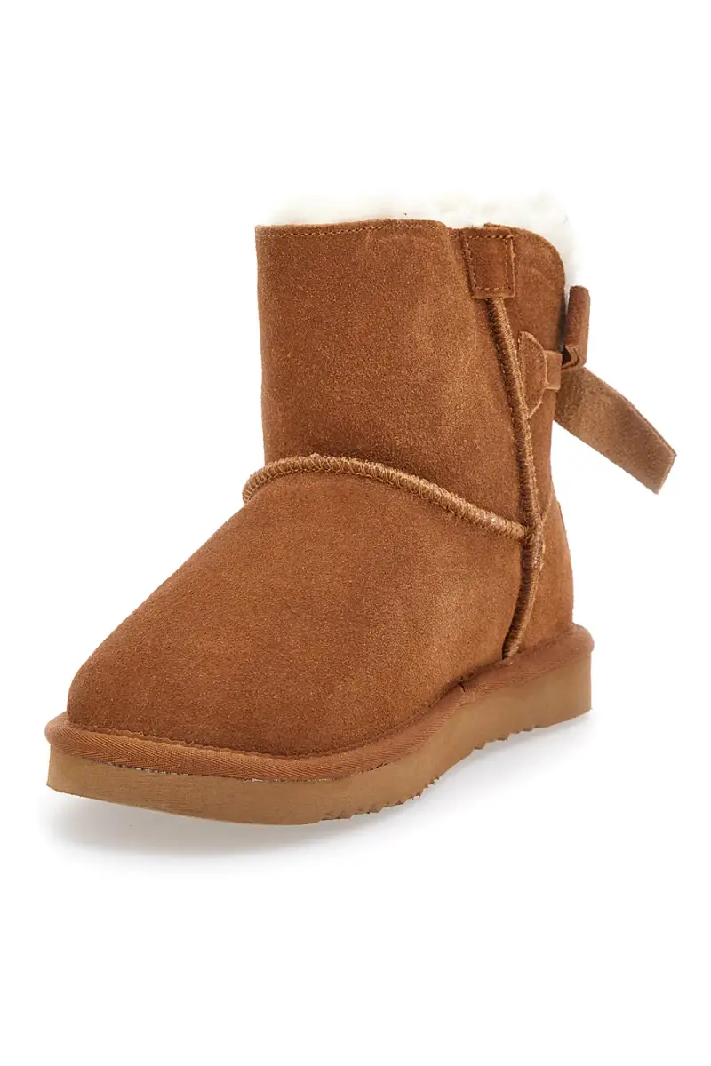 Stivaletti Marroni in Vera Pelle Scamosciata con Fiocco Pittarello Wow 18175 [CAMEL] miniatura 3