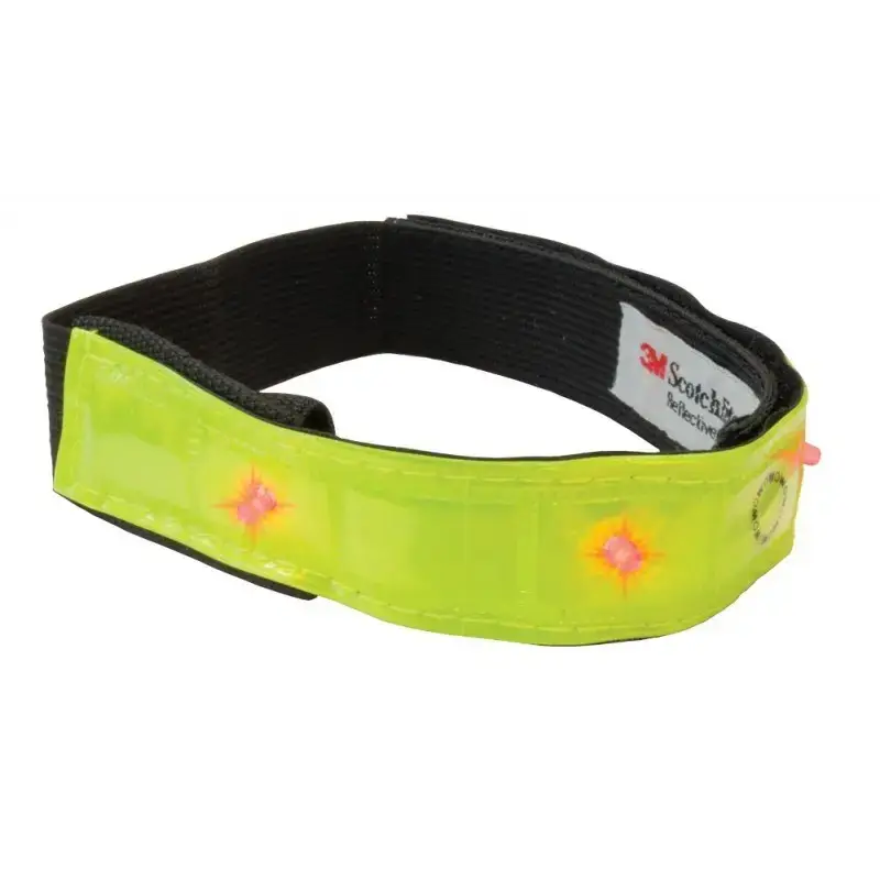 Fascia da braccio sportiva fluorescente con LED rossi Wowow
