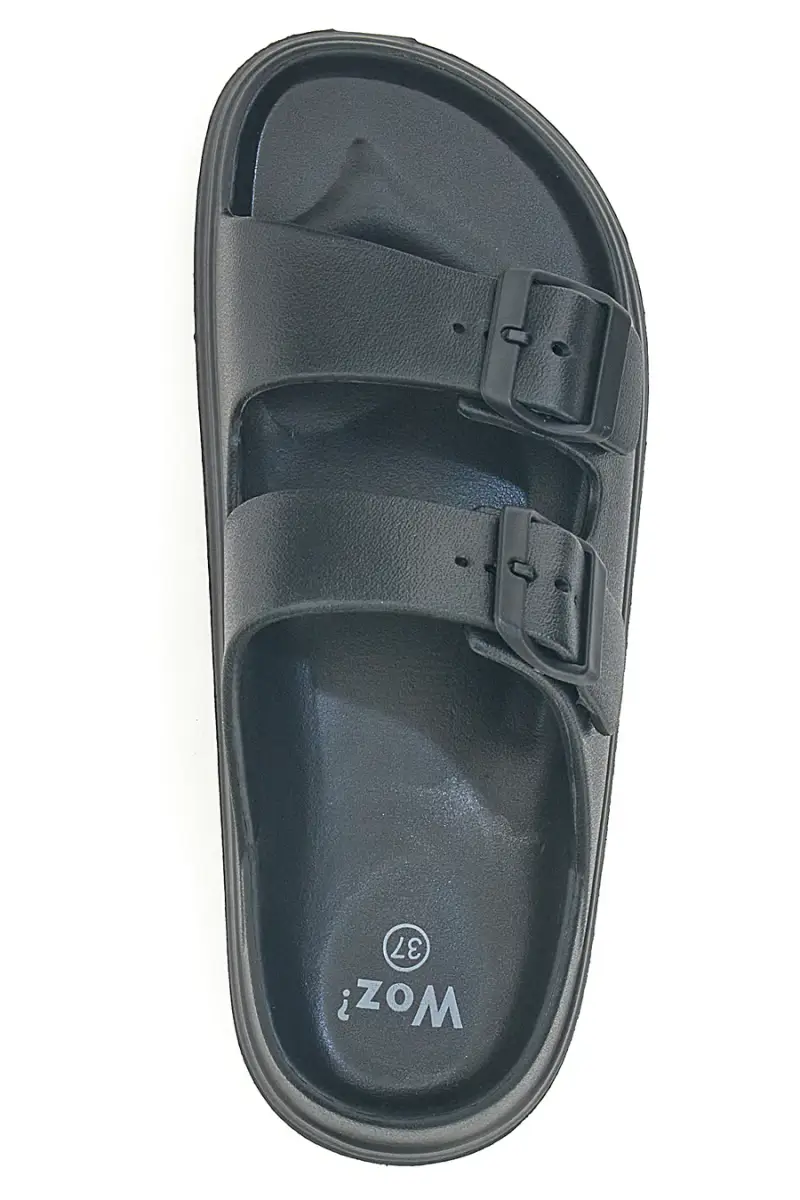 Ciabatte nere in gomma con suola alta Woz 7 [NERO] miniatura 3