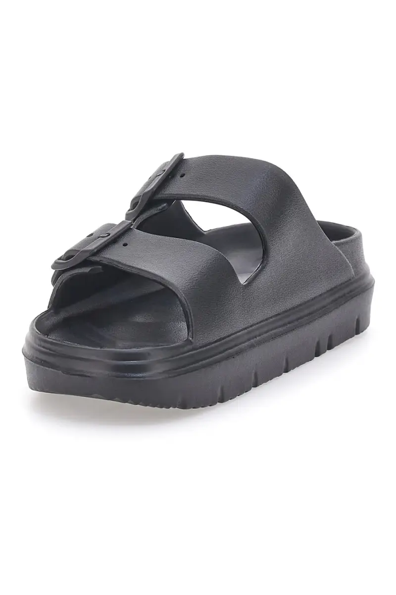 Ciabatte nere in gomma con suola alta Woz 7 [NERO] miniatura 4