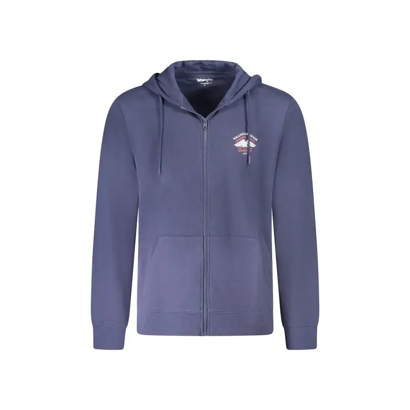 Wrangler Felpa Uomo Blu con Zip e Cappuccio
