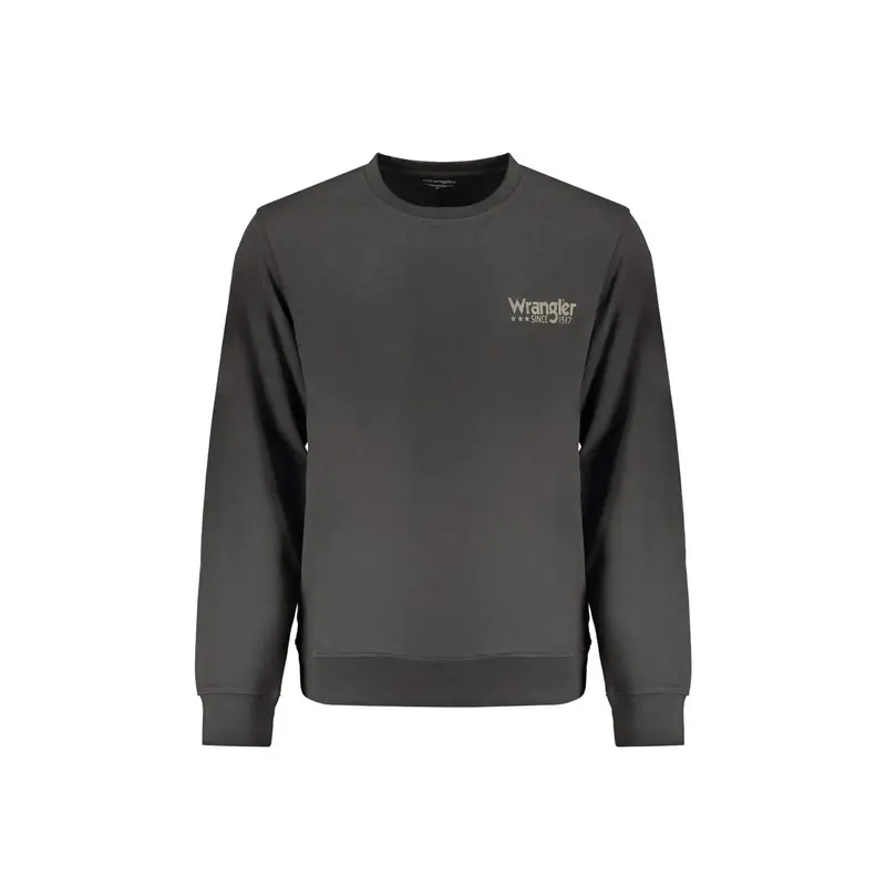 Wrangler Felpa Uomo Nera con Logo Stampa